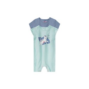 lupilu Dívčí pyžamo s bio bavlnou, 2 kusy (56, světle modrá / modrá)