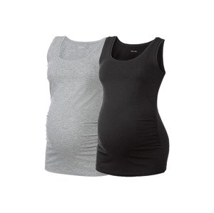 esmara® Dámský těhotenský top, 2 kusy (adult#female#ano, XS (32/34), černá/šedá)