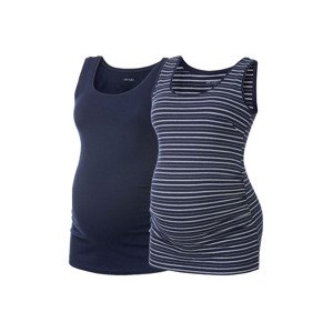 esmara® Dámský těhotenský top, 2 kusy (adult#female#ano, XS (32/34), pruhy / námořnická modrá)