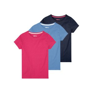 pepperts!® Dívčí triko, 3 kusy (child#female#ne, 158/164, světle modrá / růžová / tmavě modrá)