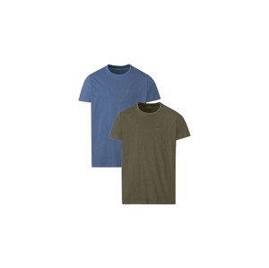 LIVERGY® Pánské triko, 2 kusy (adult#male#ne, L (52/54), zelená/modrá)