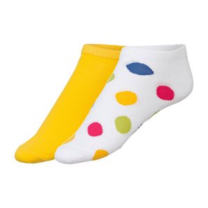 Dámské / Pánské nízké ponožky, 2 páry (43/46, puntíky bílá)