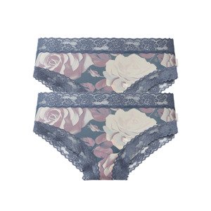 esmara® Dámské kalhotky, 2 kusy (adult#female#ne#briefs, XS (32/34), vzorovaná)