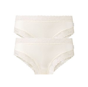 esmara® Dámské kalhotky, 2 kusy (adult#female#ne#briefs, XS (32/34), bílá)