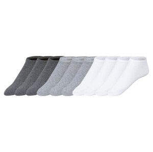 LIVERGY® Pánské nízké ponožky, 10 párů (39/42, šedá/bílá)