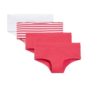 lupilu Dívčí kalhotky s BIO bavlnou, 4 kusy (86/92, červená/bílá)