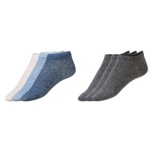 LIVERGY Pánské lněné nízké ponožky, 3 páry