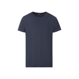 LIVERGY® Pánské lněné triko (adult#male#ne, L (52/54), navy modrá)