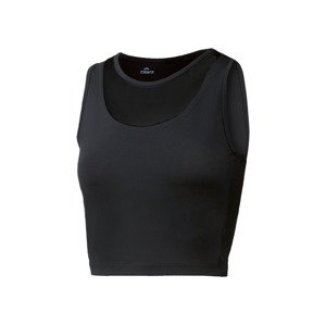 crivit Dámský funkční crop top (L (44/46), černá)