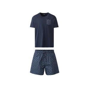 LIVERGY® Pánské pyžamo s BIO bavlnou (adult#male#ne#pants, XL (56/58), navy modrá)