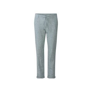 LIVERGY® Pánské lněné kalhoty "Straight Fit" (adult#male#ne, 46, zelená)