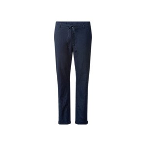 LIVERGY® Pánské lněné kalhoty "Straight Fit" (adult#male#no, 50, navy modrá)