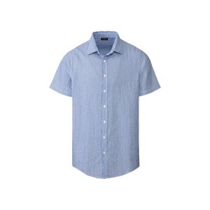 LIVERGY Pánská volnočasová košile "Modern Fit" (M (39/40), modrá/bílá)