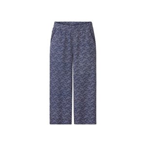 esmara® Dámské culotte kalhoty (adult#female#ne, 46, modrá vzor)