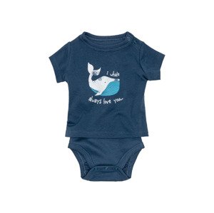 lupilu® Chlapecké body s trikem s BIO bavlnou (baby/infant#male#ne, 62/68, námořnická modrá)
