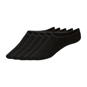 LIVERGY Pánské nízké ponožky s BIO bavlnou, 5 pá (39/42, černá)