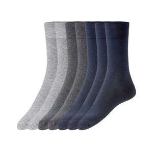 LIVERGY Pánské ponožky BIO, 7 párů (39/42, navy modrá / šedá)