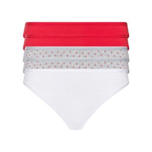 esmara® Dámské kalhotky, 5 kusů (adult#female#ne#pants, S (36/38), červená/šedá/bílá)