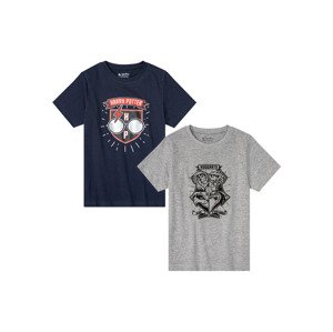Chlapecké triko, 2 kusy (134/140, navy modrá / šedá)
