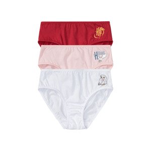Dívčí kalhotky, 3 kusy (158/164, červená/růžová/bílá)