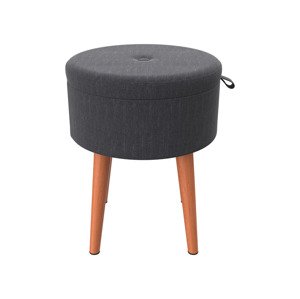 LIVARNO home Stolička s úložným prostorem Scandi (household/office stool, šedá)