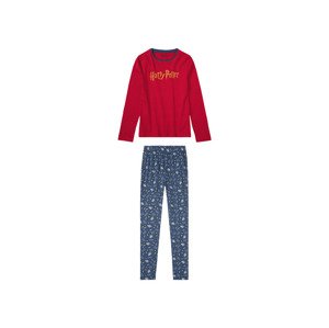 Dívčí pyžamo (122/128, červená / navy modrá)