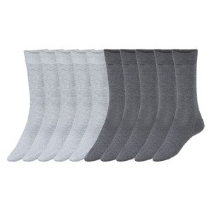 LIVERGY® Pánské ponožky, 10 párů (39/42, šedá)