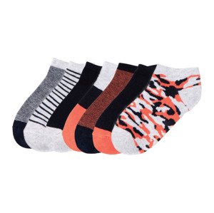 pepperts Chlapecké nízké ponožky, 7 párů (31/34, oranžová / námořnická modrá / šedá)