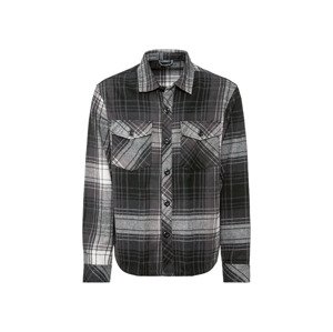 Livergy® Pánský flanelový overshirt (M (48/50), černá)