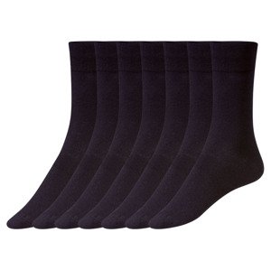 LIVERGY® Pánské ponožky s BIO bavlnou, 7 párů  (adult#male, 39/42, černá)