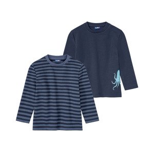 lupilu® Chlapecké termo triko s dlouhými rukávy, 2 kusy (child#male#ne, 98/104, navy modrá / modrá)
