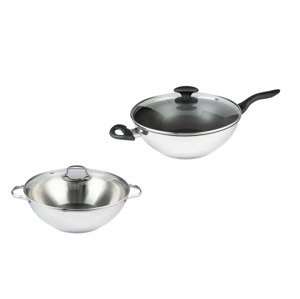 ERNESTO® Pánev wok z nerezové oceli, Ø 32 cm
