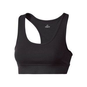 CRIVIT Dámská sportovní podprsenka, Medium Leve (adult#Žádný údaj#female, XS (32/34), černá)