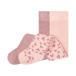 lupilu Dětské punčochové kalhoty s BIO bavlnou, (74/80, růžová/tmavě růžová)