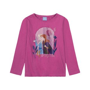 Dívčí triko s dlouhými rukávy (122/128, lila fialová)