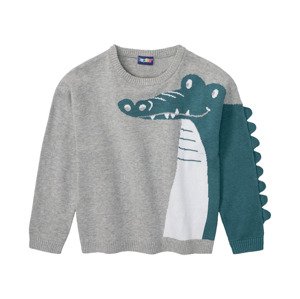 lupilu® Chlapecký pletený svetr s BIO bavlnou (98/104, šedá)