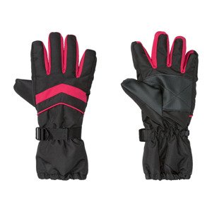 CRIVIT Dětské lyžařské rukavice (child#male, 5, černá/růžová)