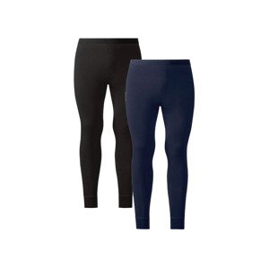 LIVERGY Pánské spodní kalhoty, 2 kusy (6/L, černá / navy modrá)