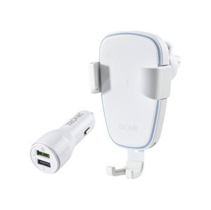 Tronic® Držák smartphonu do auta s funkcí nabíjení QI® (bílá)
