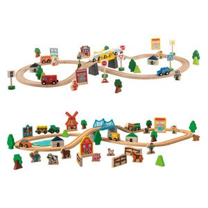 Playtive Dřevěná železnice Město / Statek