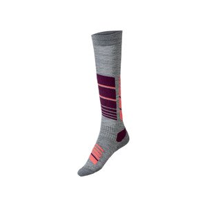 crivit Dětské zimní funkční ponožky (31-32, světle šecá / fialová / lososová)