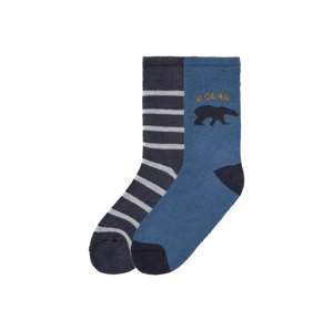 pepperts Chlapecké termo ponožky, 2 páry (31/34, modrá / navy modrá)