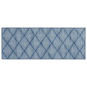 LIVARNO home Kuchyňský koberec, 67 x 180 cm  (modrá/geometrický vzor)