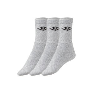 UMBRO Dámské / Pánské sportovní ponožky, 3 pár (39/42, šedá)