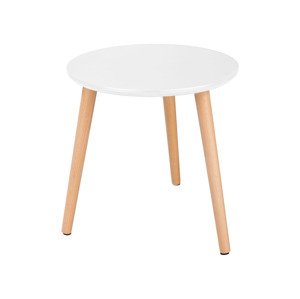LIVARNO home Stolek, Ø 40 cm (bílá)