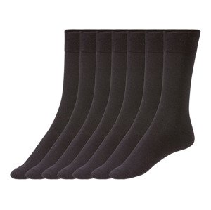 LIVERGY® Pánské ponožky s BIO bavlnou, 7 párů (adult#male, 43/46, černá)