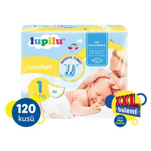 XXL Dětské pleny Comfort, velikost 1 NEWBORN, 120 kusů